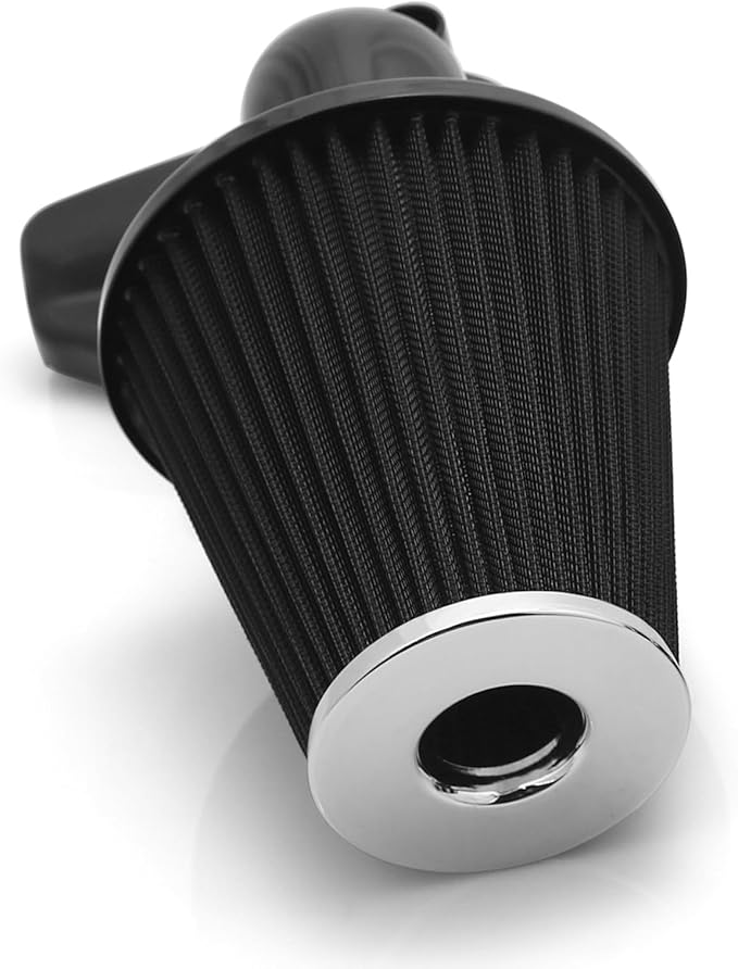 Big Sucker cone Air filter intake for harley air Cleaner Sportster Softail fatboy heritage dyna touring street road king Glide (Nake - BLACK, TypeD : Touring M8 17-UP, Softail 18-UP)