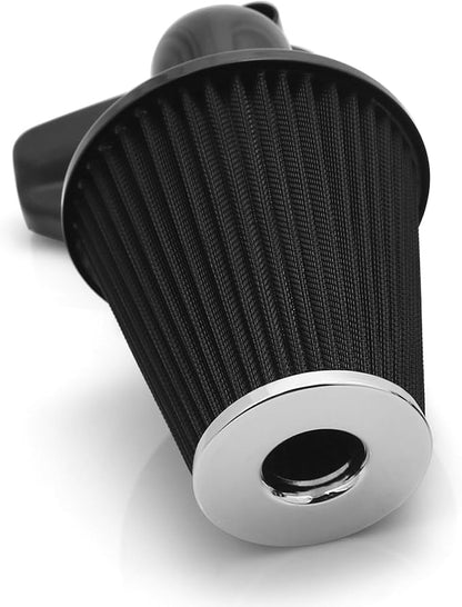 Big Sucker cone Air filter intake for harley air Cleaner Sportster Softail fatboy heritage dyna touring street road king Glide (Nake - BLACK, TypeD : Touring M8 17-UP, Softail 18-UP)