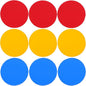 Educational Color Filter Boards 9 Pieces Circular Transparent Color Film Sheets 1.96X1.96 Inch for Lighting Effects Correction and Cognitive Learning Tools