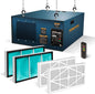 POWERTEC AF1045 3-Speed Remote Controlled Air Filtration System (655/875/1060 CFM) w/Extra Inner & Outer Filter (2 of Each, Color May Vary), Hanging Air Filter for Woodworking & Garage (AF1045C)