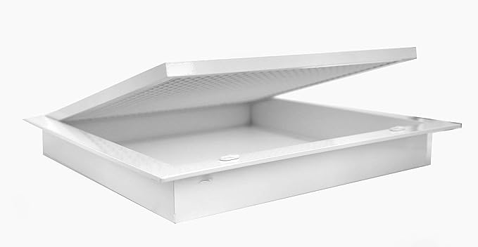 16" x 16" Cube Core Eggcrate Return Air Filter Grille for 1" Filter - Aluminum - White [Outer Dimensions: 18.5" x 18.5]