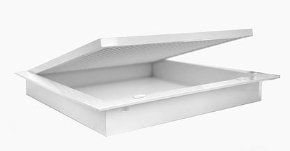 16" x 16" Cube Core Eggcrate Return Air Filter Grille for 1" Filter - Aluminum - White [Outer Dimensions: 18.5" x 18.5]