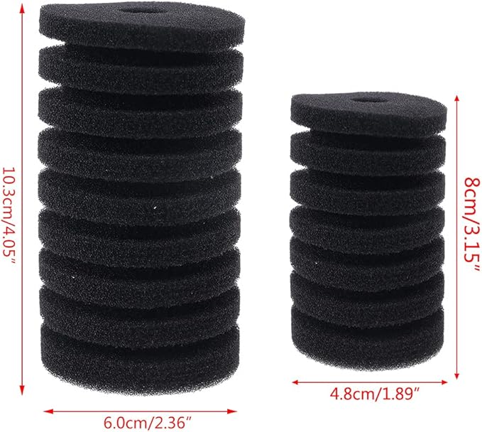 Aquarium Filter Sponge Replacement Media for Biochemical Foam for Water and Salt-Water Fish for Tan Cut to Fit Block Coarse Cover Pad