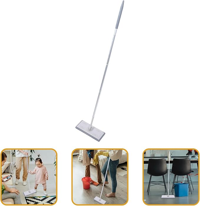 No-wash Dust Mop with Detachable Handle Wet and Dry Electrostatic Floor Cleaning Mop for Home Use Convenient Long-Handle Suitable for Hardwood and Tile Floors