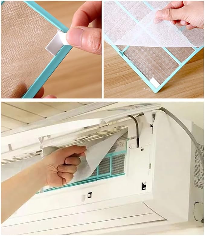 10 Pack Mini Split Air Conditioner Vent Filters Cover Anti-Dust Secondary Air Cleaning Filter for Home Air Conditioners Vents Air Purification Wall Mounted A/C Unit Heat Pump Heater