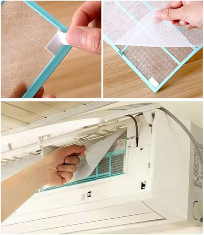 10 Pack Mini Split Air Conditioner Vent Filters Cover Anti-Dust Secondary Air Cleaning Filter for Home Air Conditioners Vents Air Purification Wall Mounted A/C Unit Heat Pump Heater