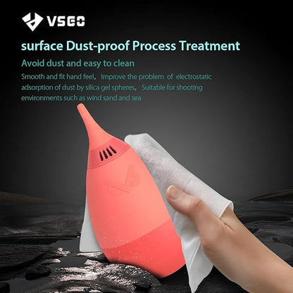 VSGO Camera Air Blower with Filter Compressed Air for for Nikon, Sony, Canon Lens and Sensor Cleaning, Tumbler Design Orange (V-B011E)