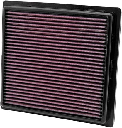K&N High-Flow Original Lifetime Engine Air Filter: Increase Power: Premium, Washable: Compatible with 2011-2025 Toyota/Lexus/Mitsubishi/Fiat: (See Product Description for Select Models) 33-2457