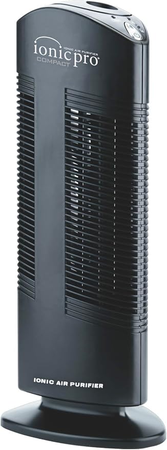 Ionic Pro Compact Ionic Air Purifier, 250 sq ft Room Capacity, Black