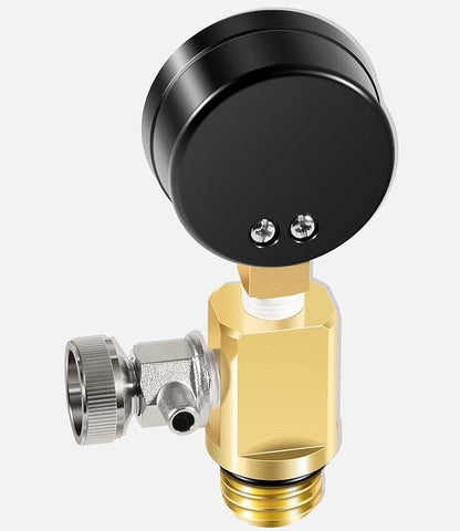 98209800 High Flow Manual Relief Valve/Air Relief Manual Valve Assembly with Pressure Gauge, Replacement for Pool and Spa Filter (RV40600 (98209800 Brass))