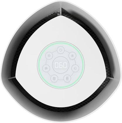 GermGuardian Airsafe+ XL Intelligent Air Purifier for Home, Wildfire Smoke, Pollen, Odors with HEPA Pure Filter, UV-C, Air Quality Indicator, for Large Rooms 1680 sq. ft, 20”, Gray/White, AC3200