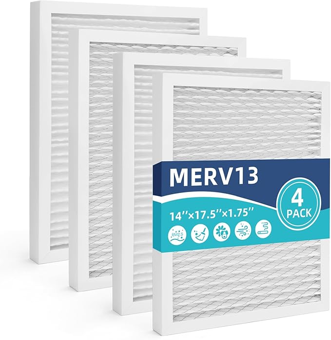 14 x 17.5 x1.75 MERV 13 Replacement Filter Compatible with Honeywell DR90 DR120 Dehumidifiers (50070171-002) Santa Fe Advance90 Advance100 Advance120,4 Pack