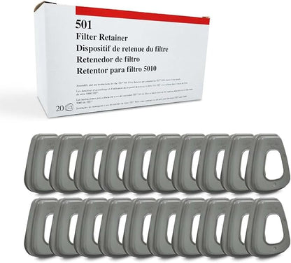 Renewal 501 Filter Retainer Cover for Particulate Filter 5N11 for 6000 and 7000 respirators (501 Retainer, 20, Count) (501 Retainer 20 Pcs)