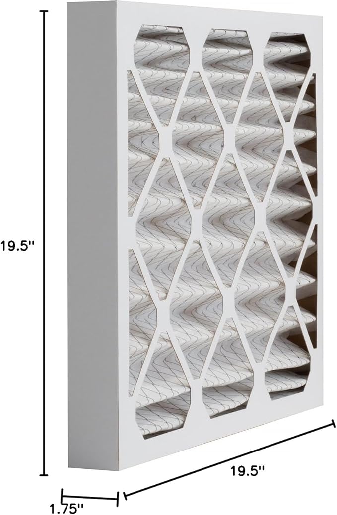 Aerostar 20x25x2 MERV 8, Pleated Air Filter, 20x25x2, Box of 6, Made in the USA