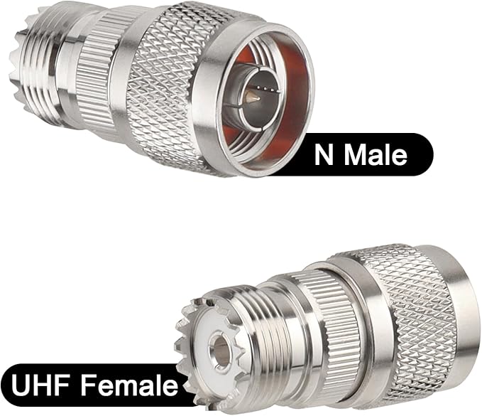 10 Pack N Male to UHF Female SO-239 Connector Adapter N Connector to PL-259 SO239 RF Coaxial Cable Adapter