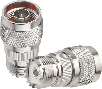 4 Pack N Male to UHF Female SO-239 Connector Adapter N Connector to PL-259 SO239 RF Coaxial Cable Adapter