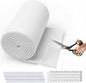 Air Vent Filter White, 12"X120" Cut to Size Air Filter Roll (80 + Filters), Electrostatic Vent Filter Material for Home Floor, Ceiling, Grilles, HVAC Vent, Compression Packing (Thickness: 0.2 In)