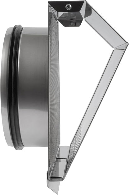 Vent Systems 8" Inch Air Supply Vent Cover with Rubber Gasket - Stainless Steel - Robust Weatherproof Outdoor Air Intake Box - Duct or Surface Mounting - Rain and Snow Protection