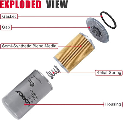 6.7 Cummins Oil Filter and Plug Tool Kit Compatible with 2007-2024 RAM 2500,3500,4500,5500 6.7L Diesel ;1989-2007 RAM 2500, 3500, 4500, 5500 5.9L Cummins | Replaces 05083285AA 3949561,LF16035,LF3972