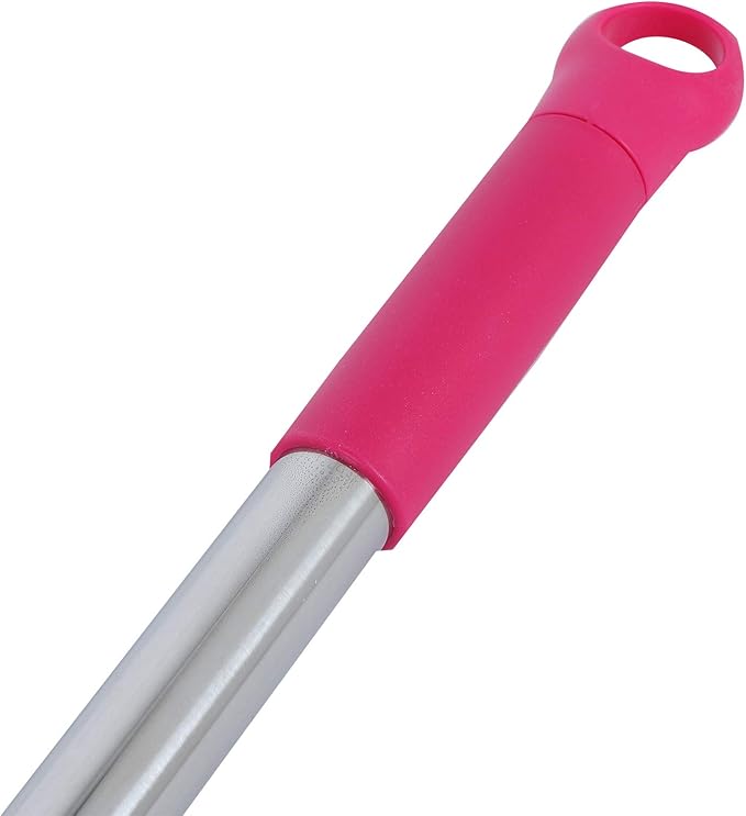 Multifunctional Broom, Telescopic Carpet Rake Rubber Pp 12.6in Brush Easy Wash Floor Carpet Broom for Pet Hair Dust Removal Tile Window Cleaner (Pink)