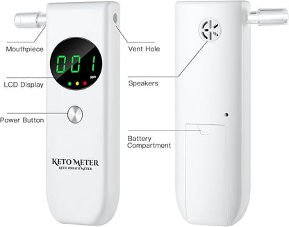 Home Breath Ketosis Meter Professional Ketone Testing & Monitoring – High Precision Ketone Monitors Breath Analyzer Ketosis Tester for Testing Ketosis, Perfect for Tracking Your Ketones