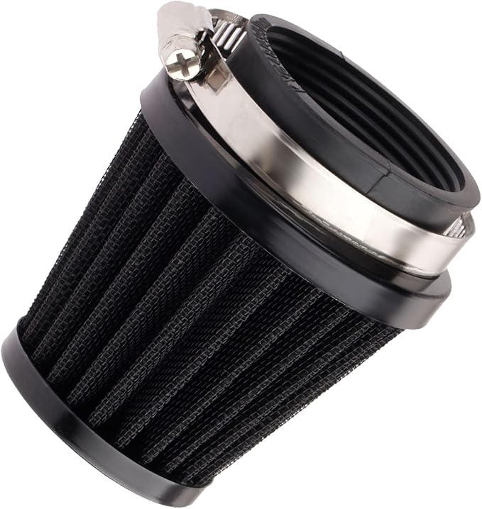 Mtsooning Universal Air Filter, 50mm Motorcycle Cone Intake Breather Cleaner Replacement for ATV Kart Dirt Pit Bike Motorcycle, Scooter, Minibike