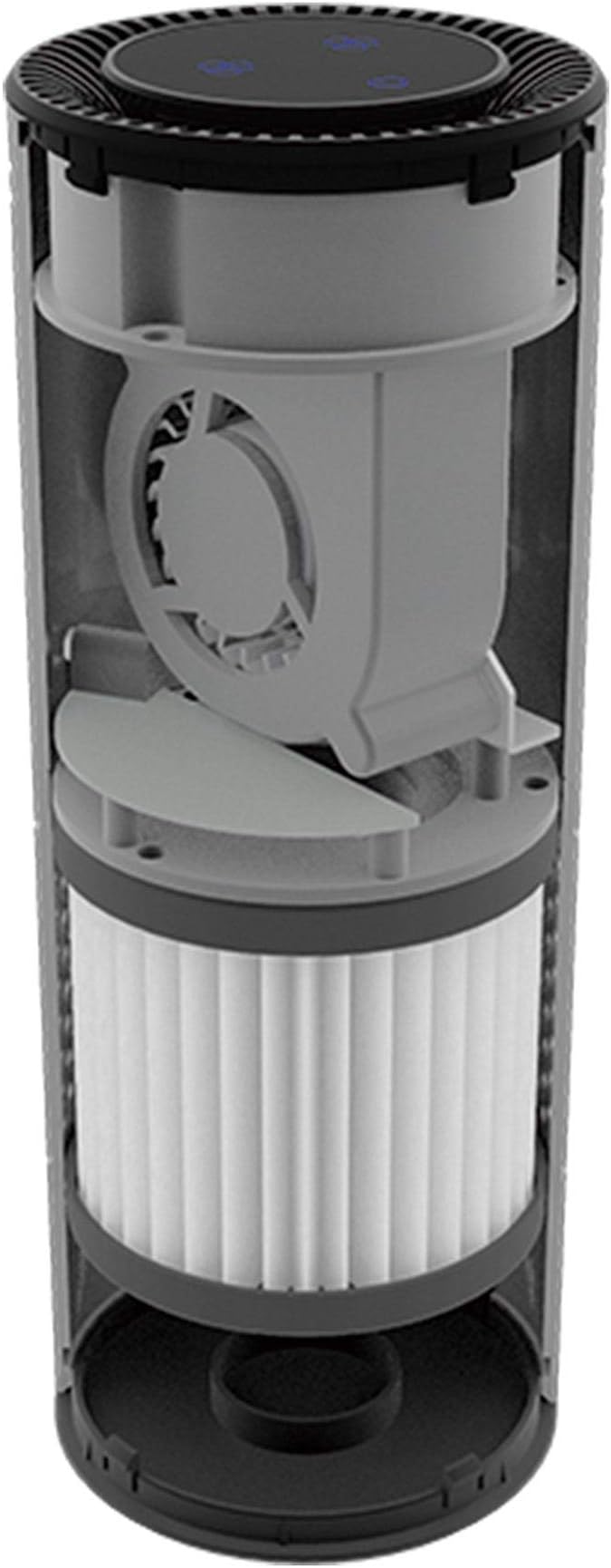 JVC KS-GA100 Car Air Purifier Portable USB Power Input HEPA Filter 3-Stage Filtration Motion Activated Controls Black