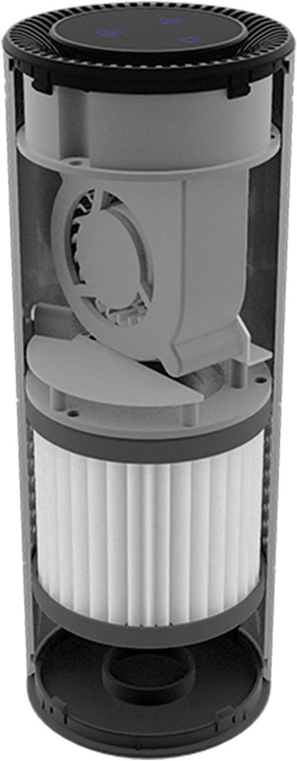 JVC KS-GA100 Car Air Purifier Portable USB Power Input HEPA Filter 3-Stage Filtration Motion Activated Controls Black