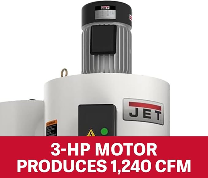 JET Cyclone Dust Collector, 2-Micron Filter, 3 HP, 230V 1Ph (Model JCDC-3)