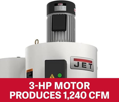 JET Cyclone Dust Collector, 2-Micron Filter, 3 HP, 230V 1Ph (Model JCDC-3)