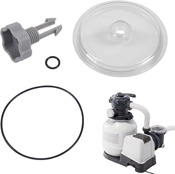Filter Pump Cover - Trap Lid Replacement Part, Pool Pump Housing Cap with s | Valve Seal Container Cover, Sturdy Filter Trap Protector for Swimming Pools, Sand Filtration Units, Backyard Setup