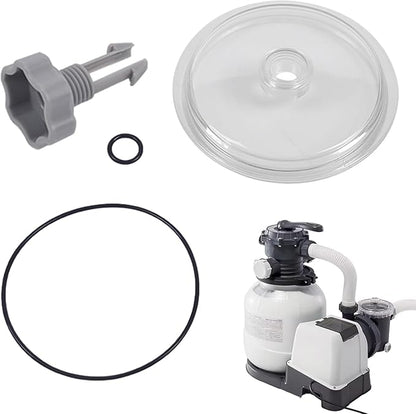 Filter Pump Cover - Trap Lid Replacement Part, Pool Pump Housing Cap with s | Valve Seal Container Cover, Sturdy Filter Trap Protector for Swimming Pools, Sand Filtration Units, Backyard Setup