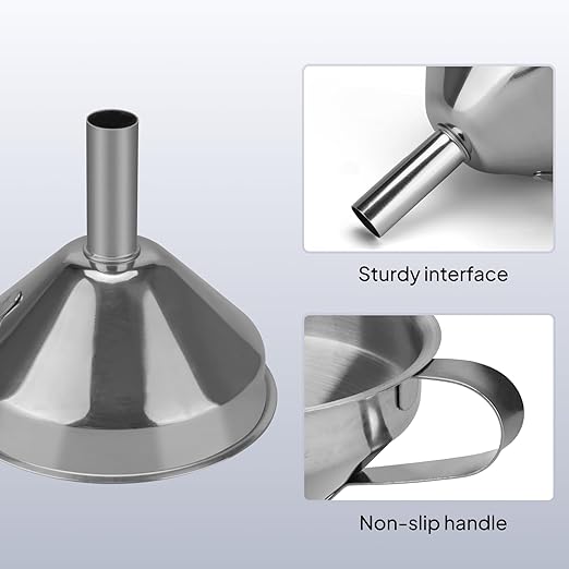ELEGOO Stainless Steel Funnel, 3D Resin Metal Funnel with Filter and Cleaning Brush for SLA/DLP/LCD 3D Printer UV Resin