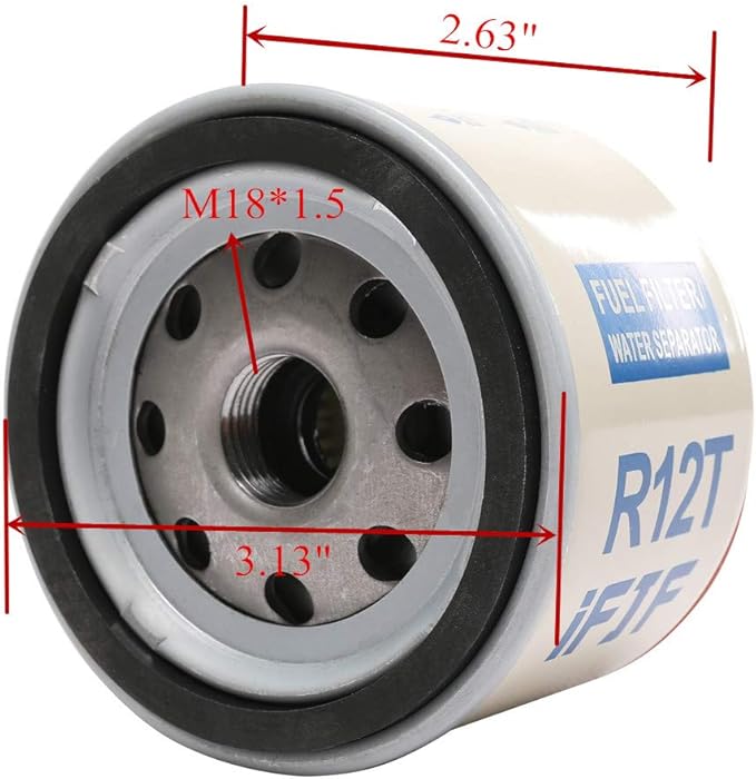 iFJF Marine Fuel Water Separator Element of R12T Fuel Filter/Water Separator 120AT NPT ZG1/4-19 Fits Diesel Engine Replaces S3240 18-7947