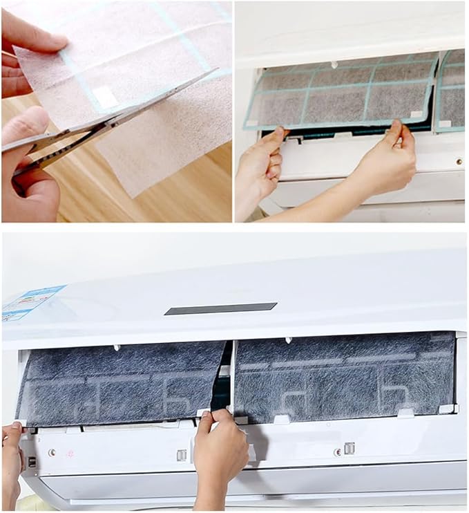 10 Pack Mini Split Air Conditioner Vent Filters Cover Anti-Dust Secondary Air Cleaning Filter for Home Air Conditioners Vents Air Purification Wall Mounted A/C Unit Heat Pump Heater