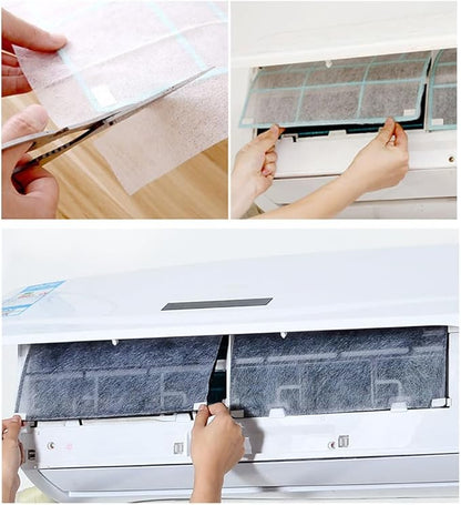10 Pack Mini Split Air Conditioner Vent Filters Cover Anti-Dust Secondary Air Cleaning Filter for Home Air Conditioners Vents Air Purification Wall Mounted A/C Unit Heat Pump Heater