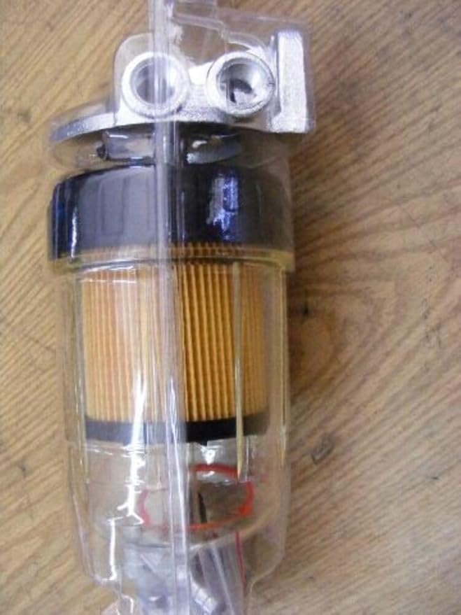 QUICKVIEW Boat Marine Water Separating Filter Kit w/Drain & Nichronium Head 10 Micron Filter