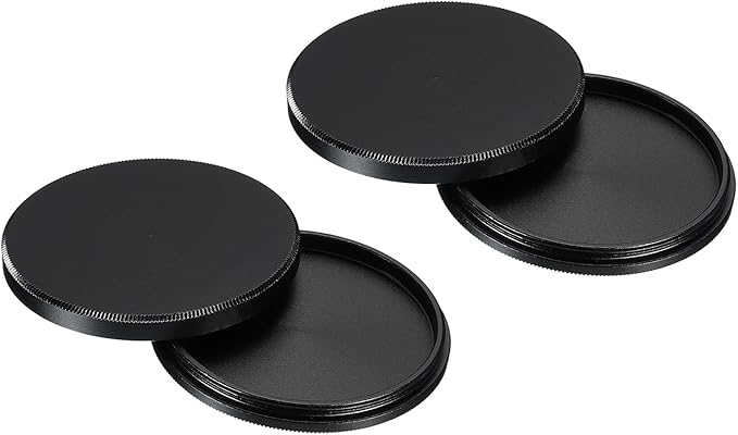 PATIKIL 43mm Lens Cap, 2 Pack Camera Lens Cap Cover Universal Front Metal Lens Filter Stacks Cap Protective Case for 43mm Camera Circular Polarizing Fader ND Filter, Black
