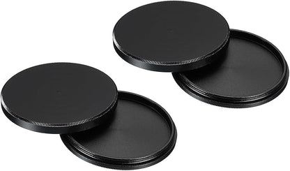 PATIKIL 43mm Lens Cap, 2 Pack Camera Lens Cap Cover Universal Front Metal Lens Filter Stacks Cap Protective Case for 43mm Camera Circular Polarizing Fader ND Filter, Black
