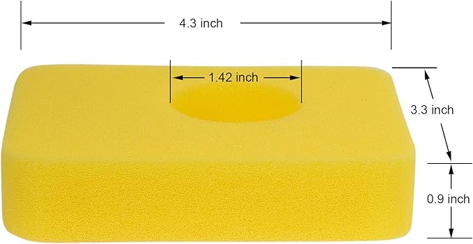 ZLKSKER 799579 Foam Air Filter Replacement B&S 5434 4248 09P000 08P000 Lawn Mower Air Cleaner for 550E-550Ex Series Engine (2)