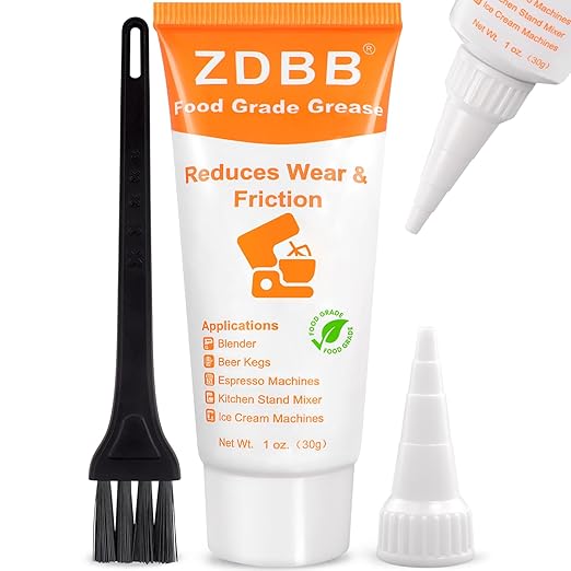 Food Grade Grease for Kitchenaid Stand Mixer Odorless Food Grade Equipment Lubricant with PTFE Espresso Machine Grease Sanitary Lubricant for Beer Kegs, Meat Slicer, Grinders, 1 oz 1-Pack