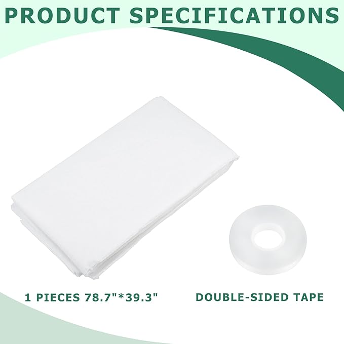 Complete Air Vent Filter Kit, 78.7 Inches * 39.3 Inches,Electrostatic Media，Free Cutting, Captures Dirt, Dust, Smoke, Pollen Size Particles Air Vent Filter with Adhesive Tape, 1-Pack