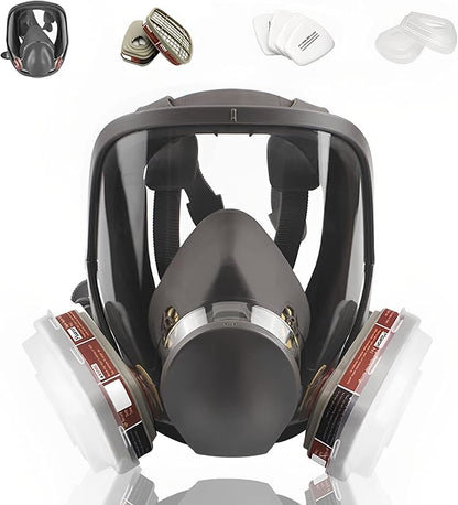 Full Face Respirаtor Reusable, Organic Vapor Respirаtor Compatible with Particulate Filter, Protection for Painting, Machine Polishing, Welding, Same as 6000 6800 7800 FF-400 V-Series