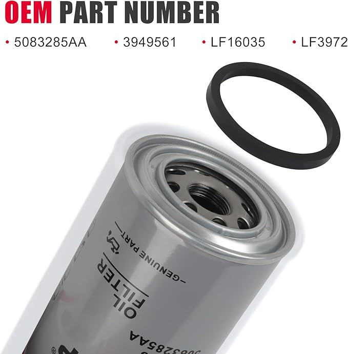 6.7 Cummins Oil Filter and Plug Tool Kit Compatible with 2007-2024 RAM 2500,3500,4500,5500 6.7L Diesel ;1989-2007 RAM 2500, 3500, 4500, 5500 5.9L Cummins | Replaces 05083285AA 3949561,LF16035,LF3972