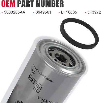 6.7 Cummins Oil Filter and Plug Tool Kit Compatible with 2007-2024 RAM 2500,3500,4500,5500 6.7L Diesel ;1989-2007 RAM 2500, 3500, 4500, 5500 5.9L Cummins | Replaces 05083285AA 3949561,LF16035,LF3972