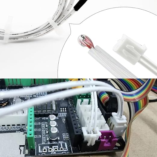 5Pcs Ender 3 Pro Thermistor Upgrade, Ender 5 Thermistor, 3D Printer ohm NTC 3950 Thermistor 100K Glass Bead Thermistor Use for Creality Ender 3/Ender 3 V2/Ender 3 Neo,Ender 5 Pro/Plus, Voxelab Aquila,