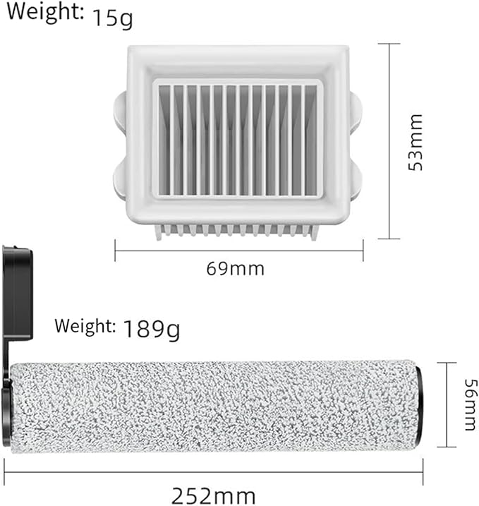 wet dry vacuum cleaner, Compatible For Stone A20 Floor Scrubber Accessories A20pro/Flexipro Accessories Main Roller Brush Filter Replacement Kit Brush,for home and floor