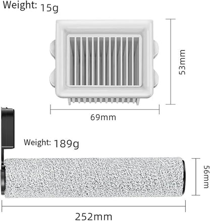 wet dry vacuum cleaner, Compatible For Stone A20 Floor Scrubber Accessories A20pro/Flexipro Accessories Main Roller Brush Filter Replacement Kit Brush,for home and floor