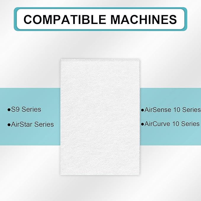 100 Packs Universal CPAP Filters Compatible with ResMed Air 10, Airsense 10, Aircurve 10, S9 Series, Airstart and More CPAP Machines,Premium Disposable CPAP Filters Supplies