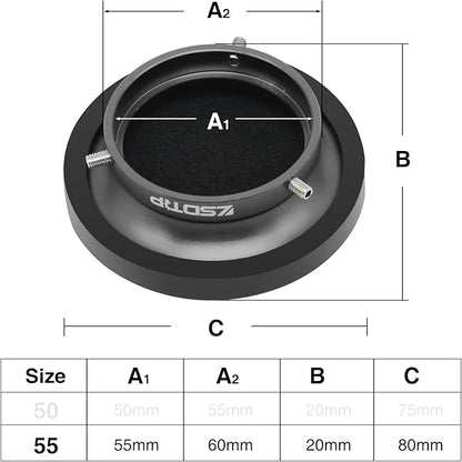 Carburetor Carb Velocity Stack Air Filter Cleaner Modified Trumpet Aluminum Alloy with Sponge Filter Steel Mesh for PWK32-34mm Short Style Fast Intake Suggest for Small Displacement (Titan, 55mm)
